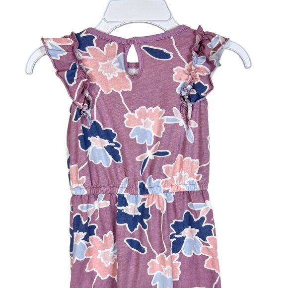 Child of‎ Mine by Carter's Sz 24 M Jumper Purple Floral Multicolor Snaps Romper - Picture 7 of 9
